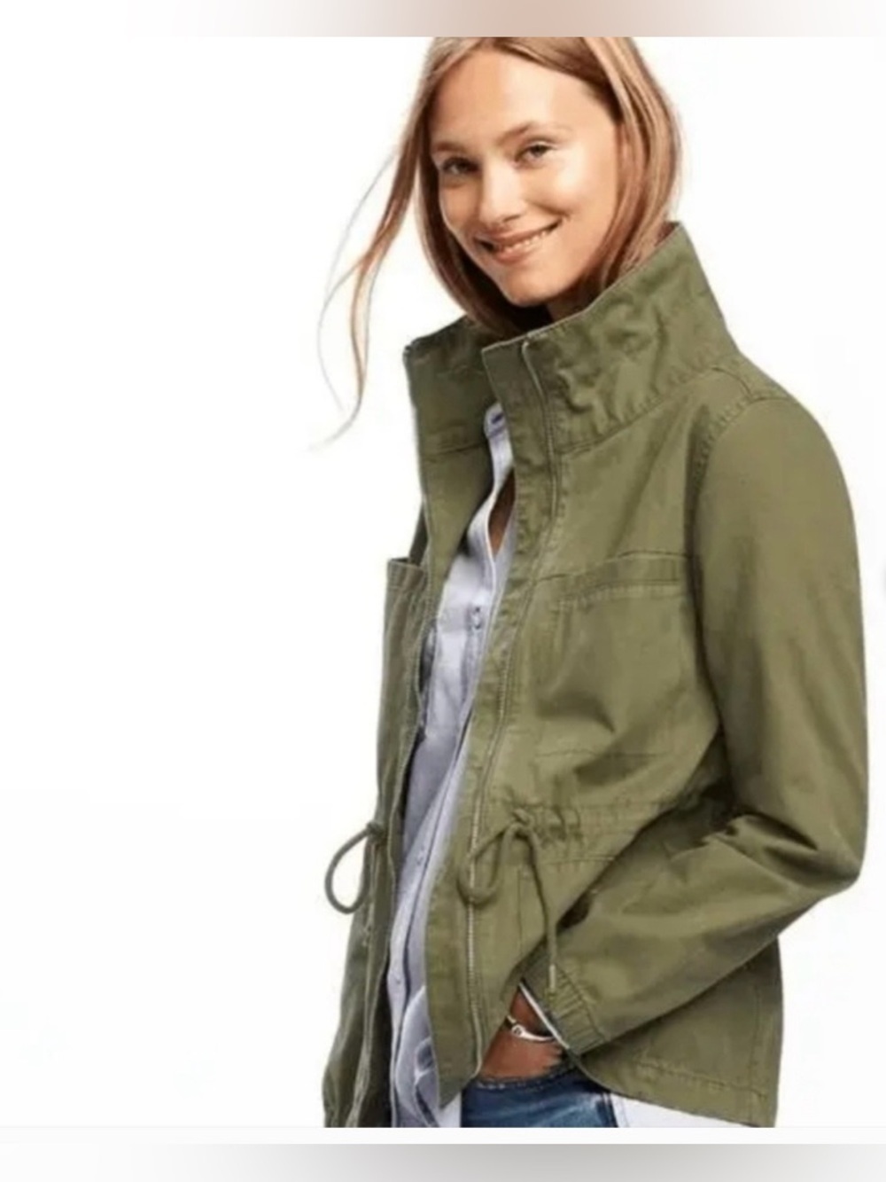 Old Navy Olive Green Utility Jacket Womens Size X-Small